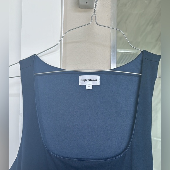 Carlina Square Neck Dress in Navy Blue - Picture 5 of 7